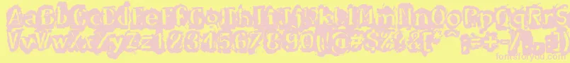 DfStromboli Font – Pink Fonts on Yellow Background