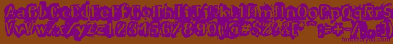 DfStromboli Font – Purple Fonts on Brown Background