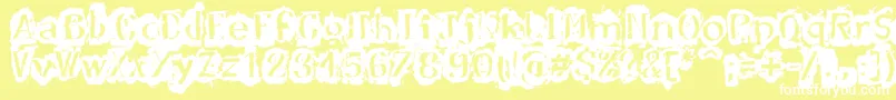 DfStromboli Font – White Fonts on Yellow Background