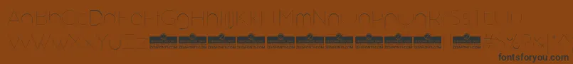 Шрифт AristotelicaDisplayHairlineTrial – чёрные шрифты на коричневом фоне