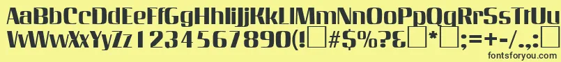 InverserifRegularDb Font – Black Fonts on Yellow Background