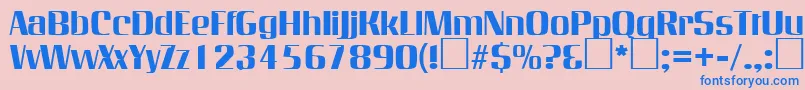 InverserifRegularDb Font – Blue Fonts on Pink Background