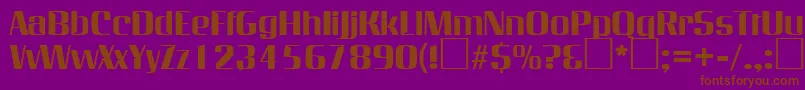 InverserifRegularDb Font – Brown Fonts on Purple Background