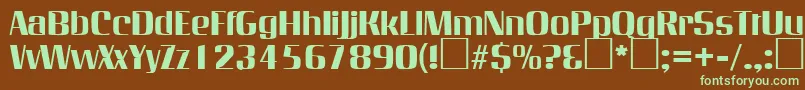 Шрифт InverserifRegularDb – зелёные шрифты на коричневом фоне
