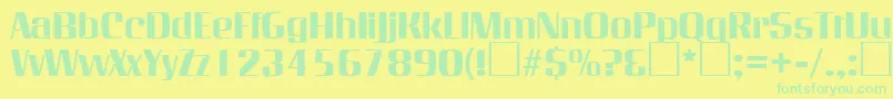 InverserifRegularDb Font – Green Fonts on Yellow Background