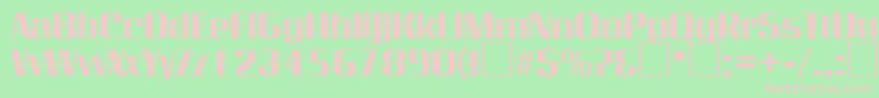 InverserifRegularDb Font – Pink Fonts on Green Background