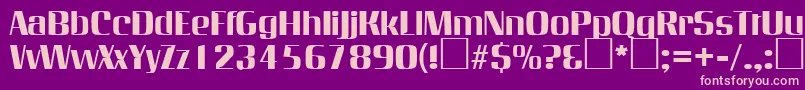 Шрифт InverserifRegularDb – розовые шрифты на фиолетовом фоне