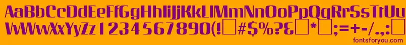 InverserifRegularDb Font – Purple Fonts on Orange Background