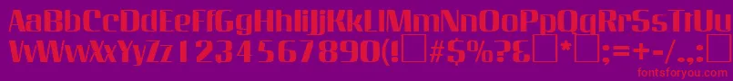 InverserifRegularDb Font – Red Fonts on Purple Background