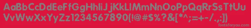 フォントTearTear2 – 赤い背景に灰色の文字