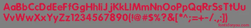 TearTear2 Font – Red Fonts on Gray Background