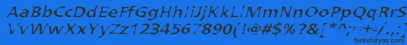 ArvadaNormal Font – Black Fonts on Blue Background