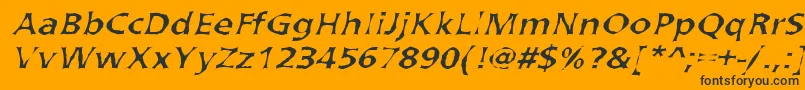 ArvadaNormal Font – Black Fonts on Orange Background