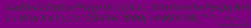 Шрифт ArvadaNormal – чёрные шрифты на фиолетовом фоне