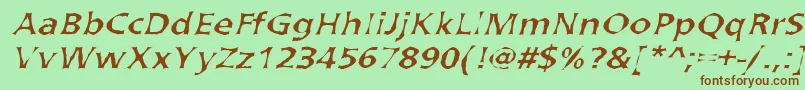 ArvadaNormal Font – Brown Fonts on Green Background