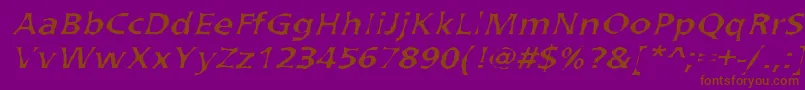 Police ArvadaNormal – polices brunes sur fond violet