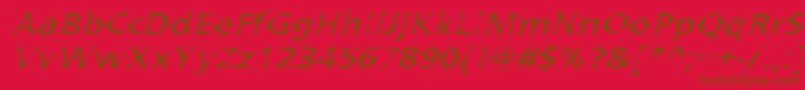 ArvadaNormal Font – Brown Fonts on Red Background