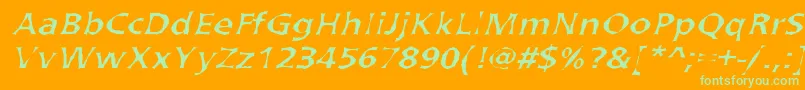 ArvadaNormal Font – Green Fonts on Orange Background