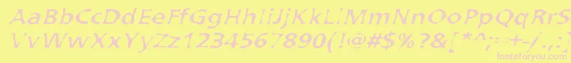 ArvadaNormal Font – Pink Fonts on Yellow Background