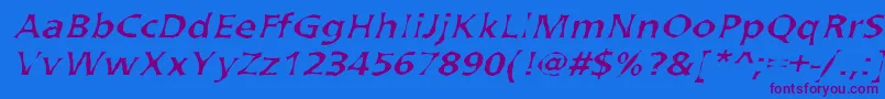 ArvadaNormal Font – Purple Fonts on Blue Background