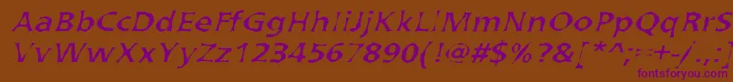 ArvadaNormal Font – Purple Fonts on Brown Background