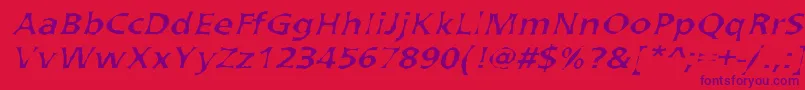 ArvadaNormal Font – Purple Fonts on Red Background