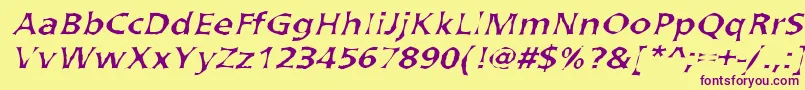 ArvadaNormal Font – Purple Fonts on Yellow Background