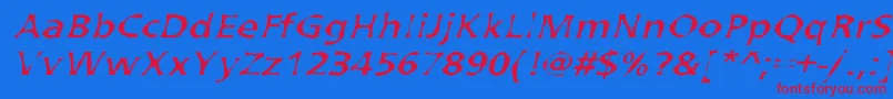 ArvadaNormal Font – Red Fonts on Blue Background