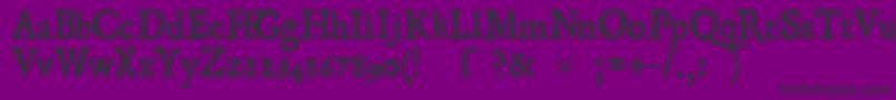1550 Font – Black Fonts on Purple Background