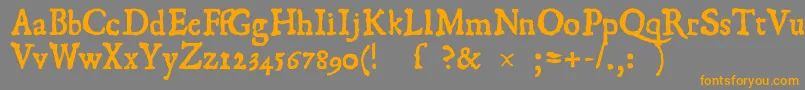 1550 Font – Orange Fonts on Gray Background