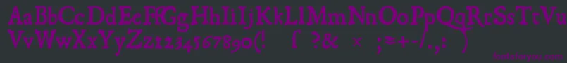 1550 Font – Purple Fonts on Black Background
