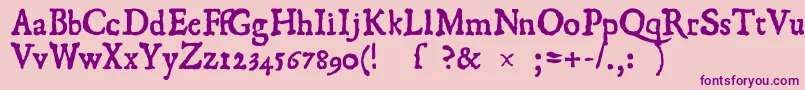 1550 Font – Purple Fonts on Pink Background