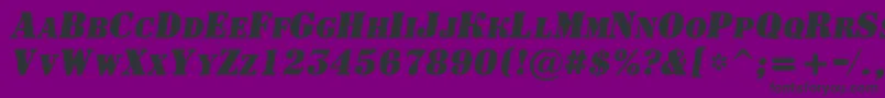 ASignboardcpsBolditalic Font – Black Fonts on Purple Background