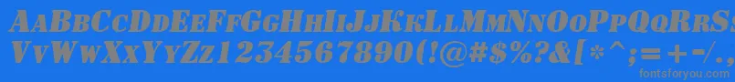 Шрифт ASignboardcpsBolditalic – серые шрифты на синем фоне