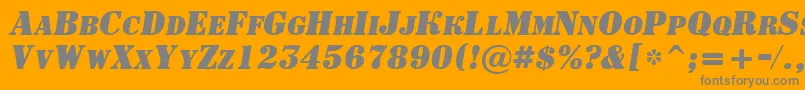 ASignboardcpsBolditalic-Schriftart – Graue Schriften auf orangefarbenem Hintergrund