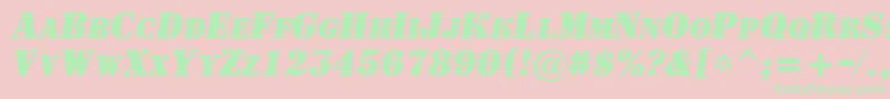 ASignboardcpsBolditalic Font – Green Fonts on Pink Background