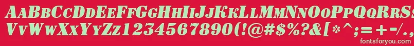 ASignboardcpsBolditalic Font – Green Fonts on Red Background