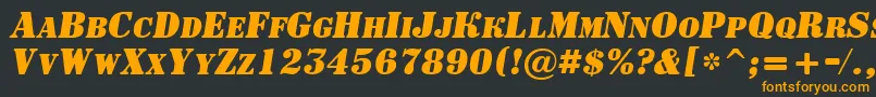 ASignboardcpsBolditalic Font – Orange Fonts on Black Background