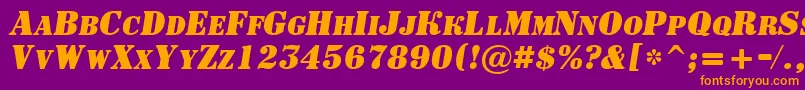ASignboardcpsBolditalic Font – Orange Fonts on Purple Background