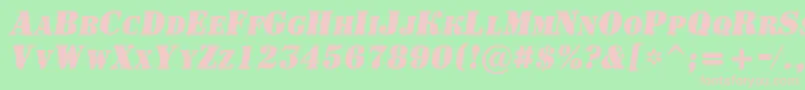 ASignboardcpsBolditalic Font – Pink Fonts on Green Background