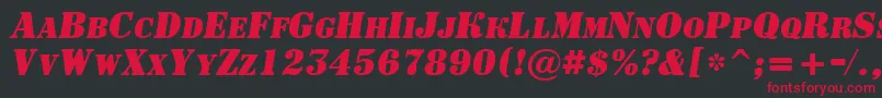 ASignboardcpsBolditalic Font – Red Fonts on Black Background
