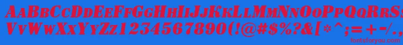 フォントASignboardcpsBolditalic – 赤い文字の青い背景