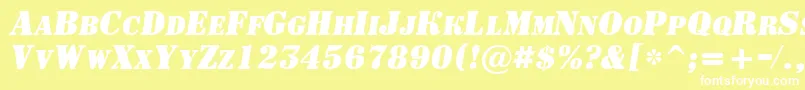 ASignboardcpsBolditalic Font – White Fonts on Yellow Background