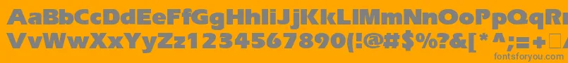 Шрифт Eriul1 – серые шрифты на оранжевом фоне