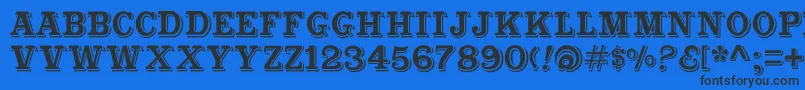 Cabbagetownstd Font – Black Fonts on Blue Background