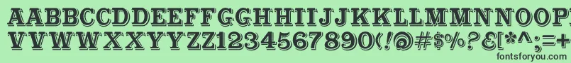 Cabbagetownstd Font – Black Fonts on Green Background