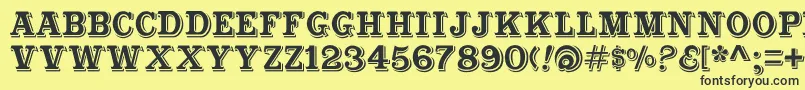 Cabbagetownstd Font – Black Fonts on Yellow Background