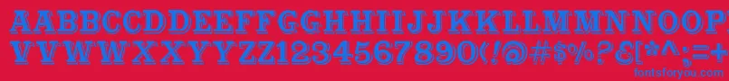 Cabbagetownstd Font – Blue Fonts on Red Background