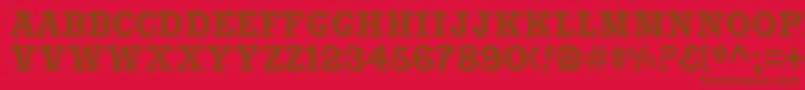 Cabbagetownstd Font – Brown Fonts on Red Background