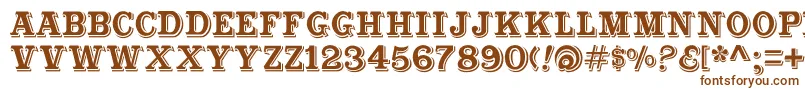 Cabbagetownstd-fontti – ruskeat fontit valkoisella taustalla